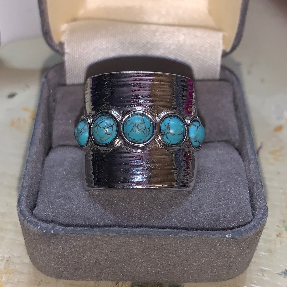 Lia Sophia Puddle Jumper Turquoise Ring​